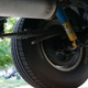 Old leaf springs are all that secure the rear axle to the truck’s frame.